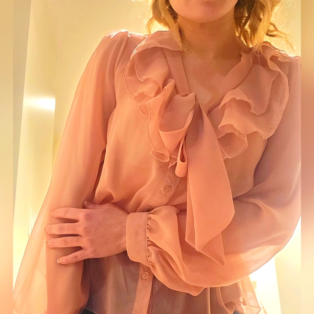 Women's Sheer Feminine Blouse